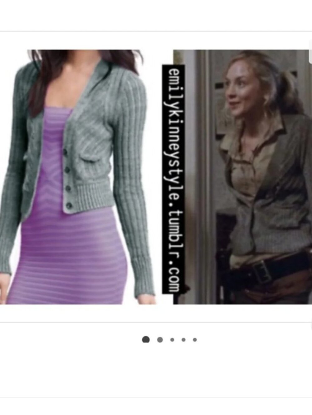 Free People Gray Button Up Sweater Cardi Cardigan ASO Beth Greene TWD